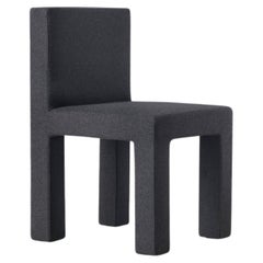 Quadrata, streight soft chair in recycled wool, Dainelli Studio for Somaschini