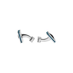 Boutons de manchette Quadrato SW en noir Swarovski Elements (édition limitée)
