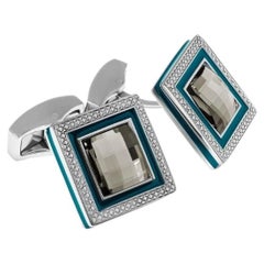 Boutons de manchette Quadrato SW avec SWAROVSKI ELEMENTS gris (édition limitée)