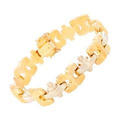 quadri italian jewels Vintage Quadri 18K Yellow Gold Link Bracelet