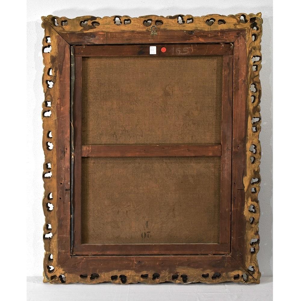 Quadri Antichi, Natura Morta, Fiori Con Garofani, Pittura Ad Olio Su Tela, XIX. 2