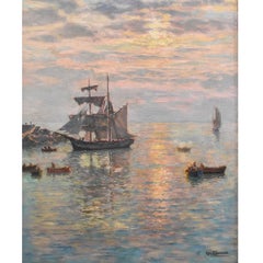 Quadri antichi, Quadri Marina Veliero e Barche a Vela, Fine Ottocento.