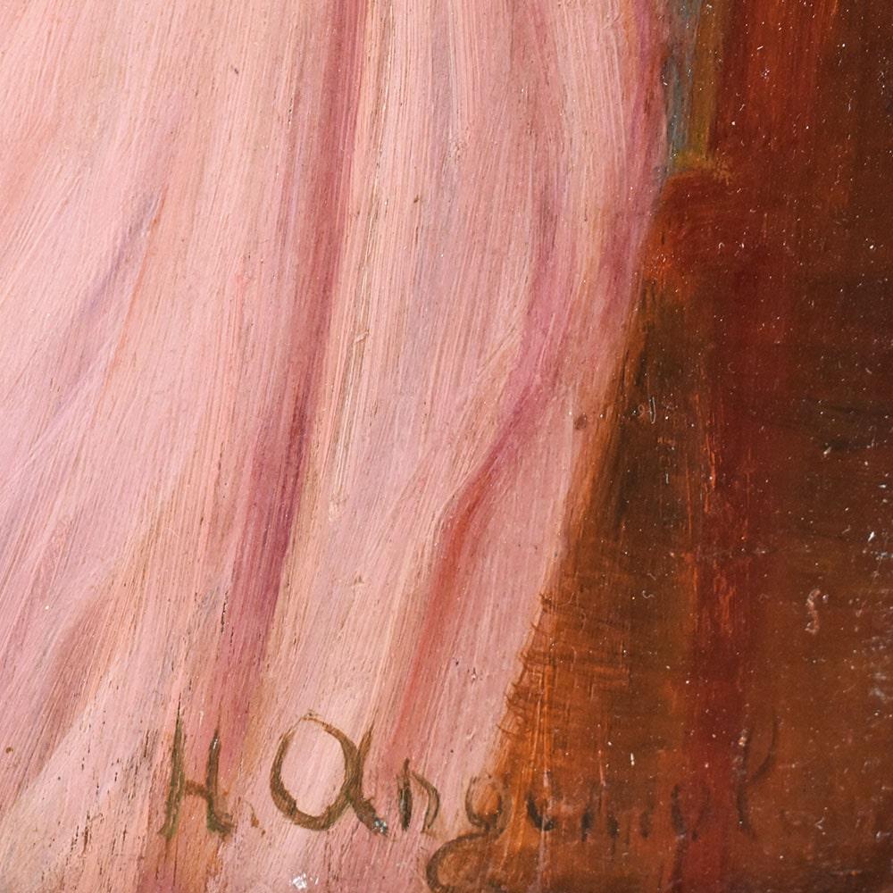 Quadri Antichi, Ritratti Di Giovane Donna Che Legge, Olio Su Tavola, XX Secolo. en Bueno estado para la venta en Breganze, VI