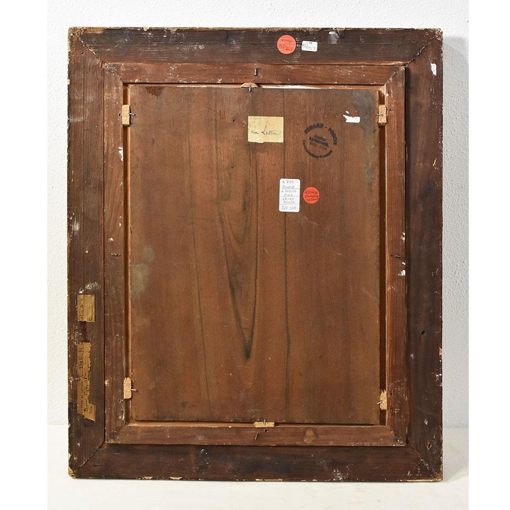 Quadri Antichi, Ritratti Di Giovane Donna Che Legge, Olio Su Tavola, XX Secolo. Abeto en venta