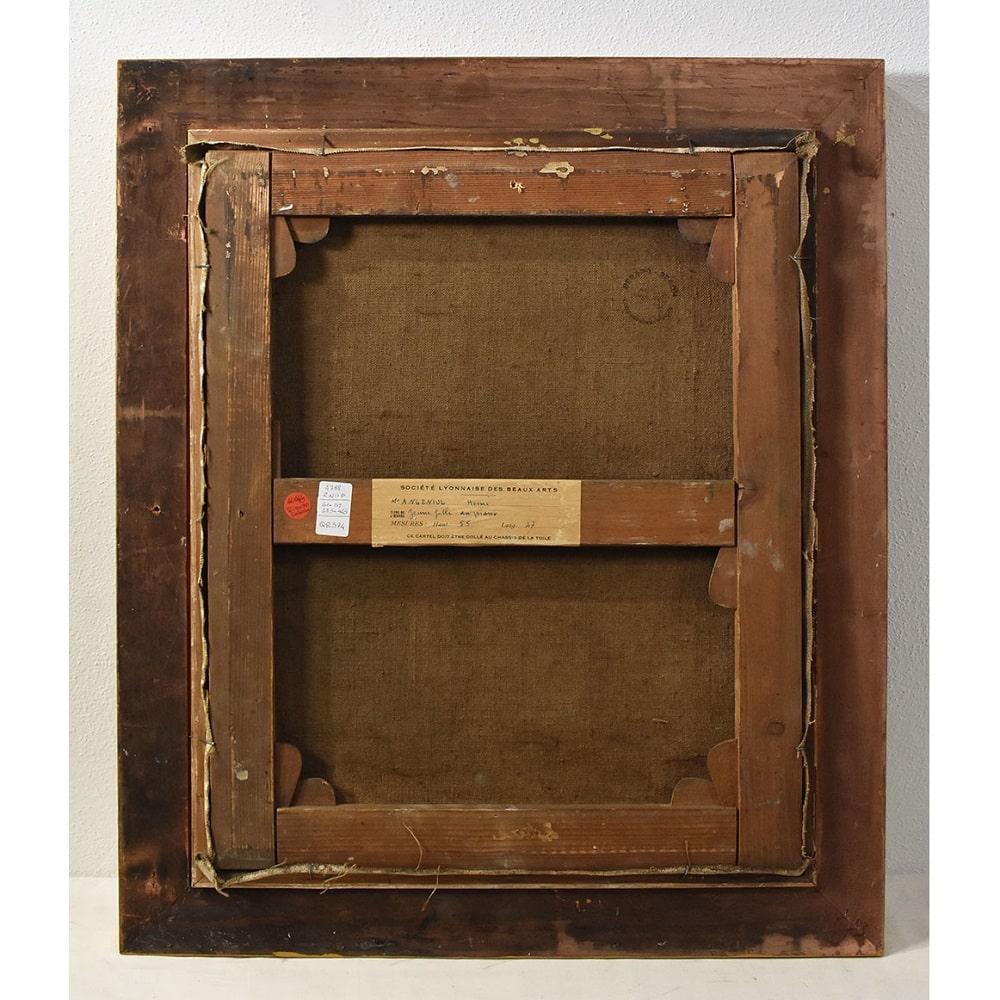 Quadri Antichi, Ritratto di Giovane Donna che Suona il Pianoforte, XX Secolo. For Sale 2