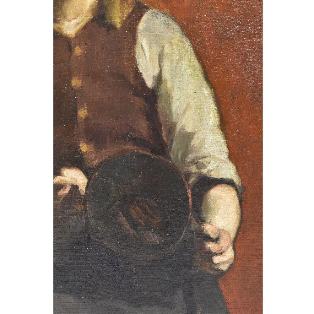 French Quadri Antichi, Ritratto Di Ragazza, Giovane Donna, Olio Su Tela, Inizio Del XX. in vendita