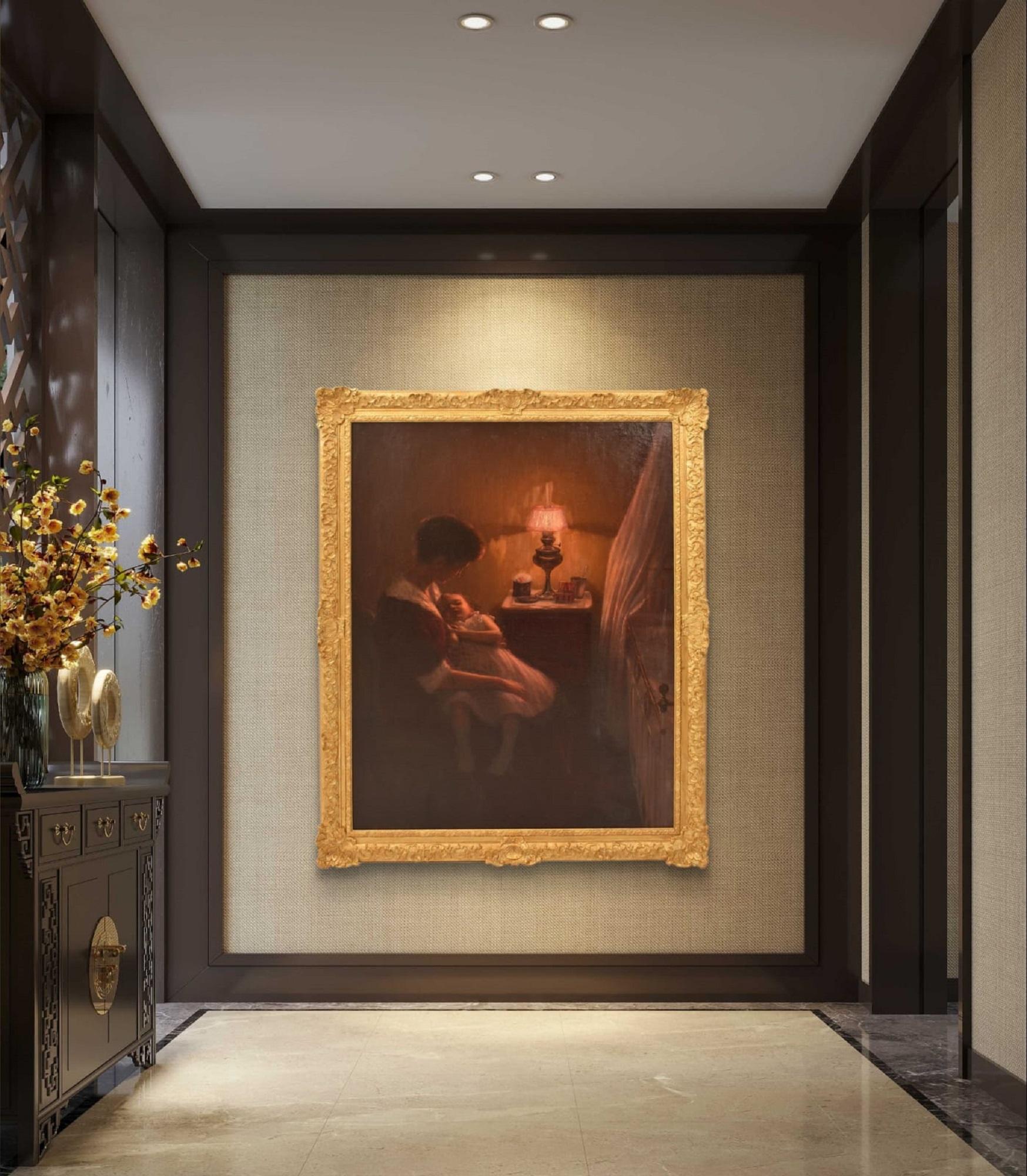 The antique paintings category features a Portrait of a Young Woman with her Child, an oil painting on canvas, from the early 

of the twentieth century. It is an intimate portrait in a domestic setting, a moment of great sweetness, Motherhood.

The