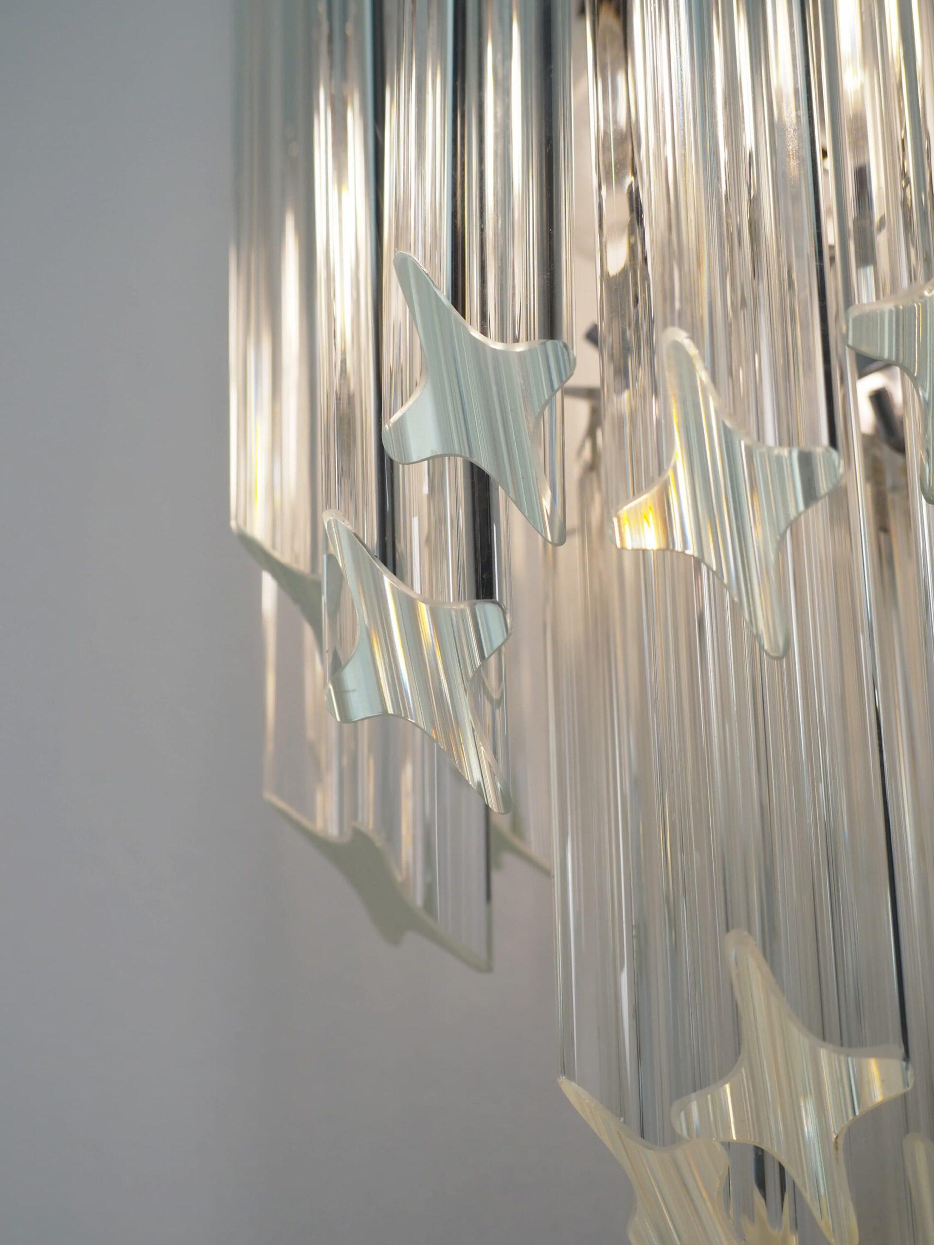 Mid-Century Modern Quadriedri Coronet Chandelier For Sale
