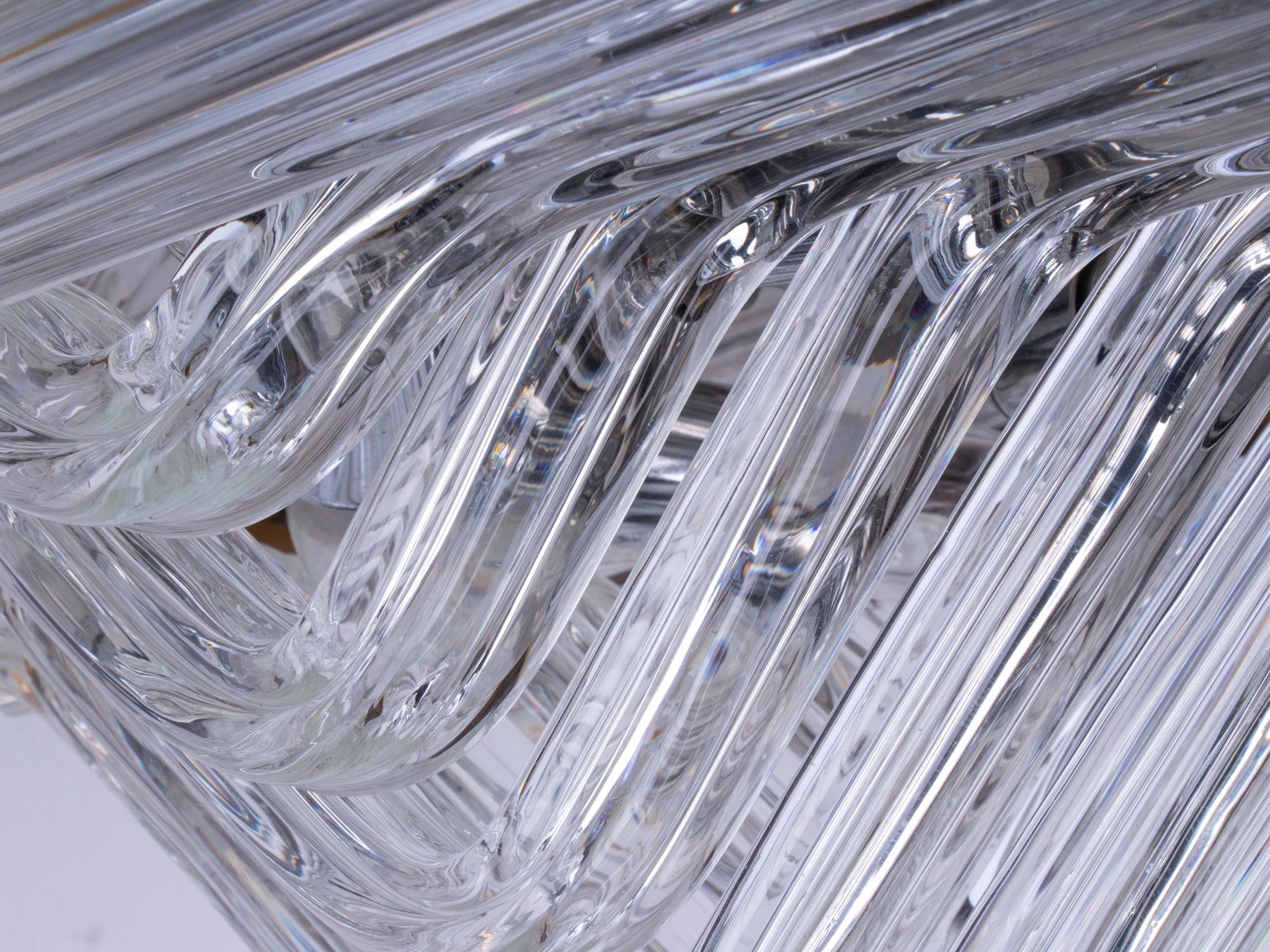 Quadriedri Curvati Murano Einbaubeleuchtung aus Glas und Messing, Venini, Italien 1970er Jahre im Angebot 3