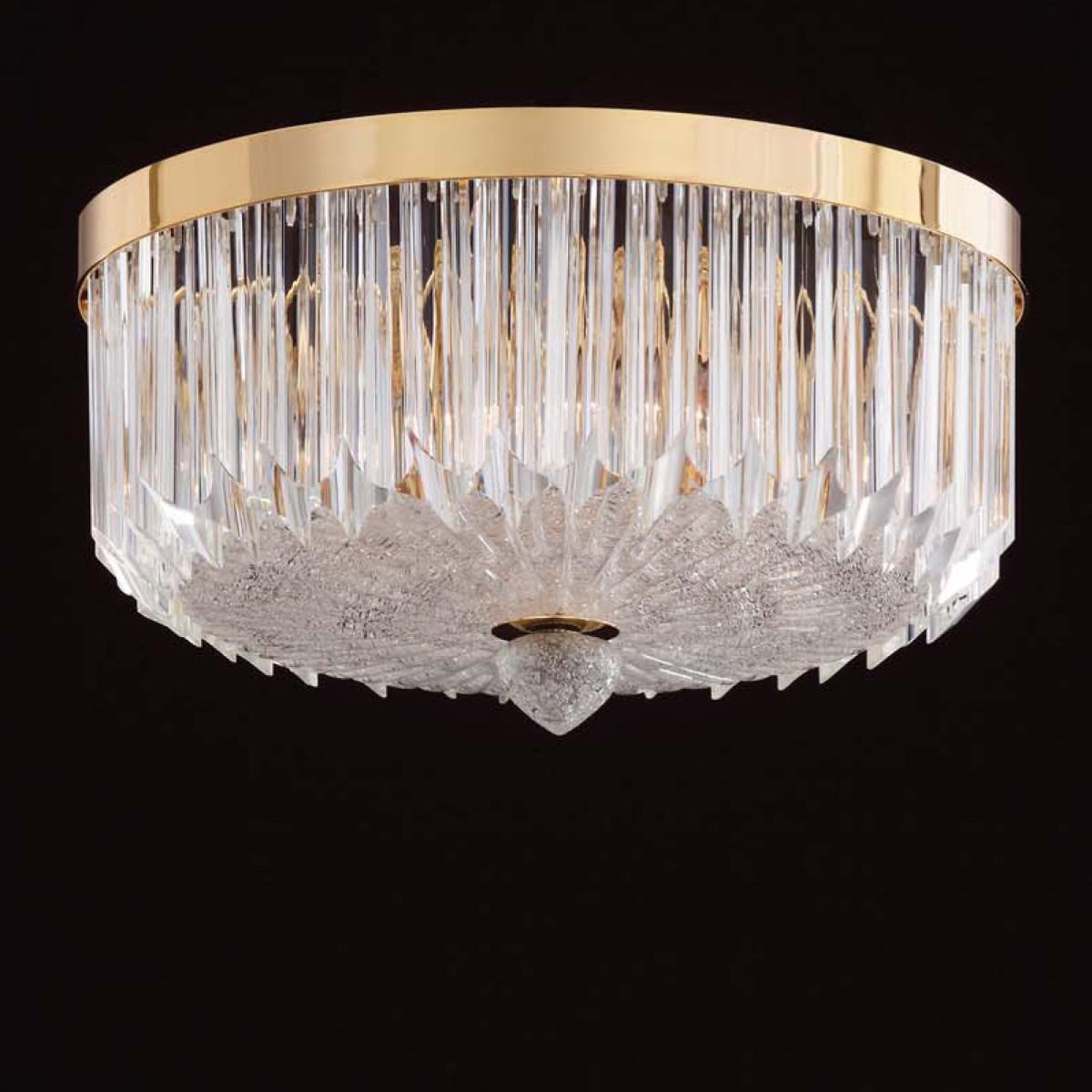 Italian Quadriedri Graniglia Flush Mount For Sale