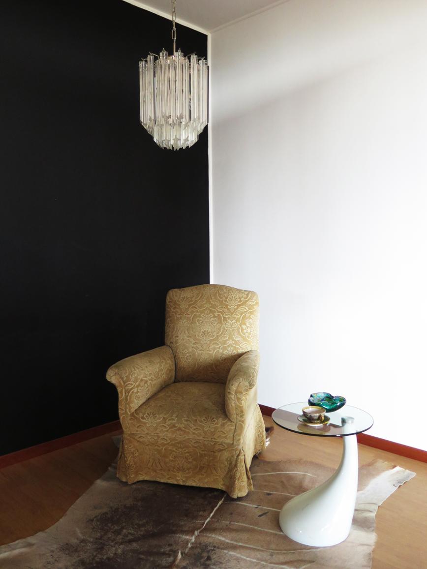 Lampadario Quadriedri di Murano - 47 prismi trasparenti in vendita 7