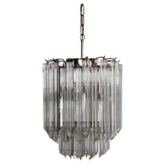 Quadriedri Murano chandelier – 47 trasparent prisms