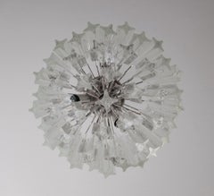 Quadriedri Murano chandelier – 47 trasparent prisms