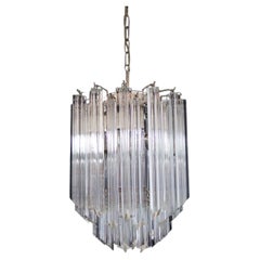 Quadriedri Murano chandelier – 47 trasparent prisms
