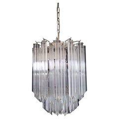 Quadriedri Murano chandelier – 47 trasparent prisms
