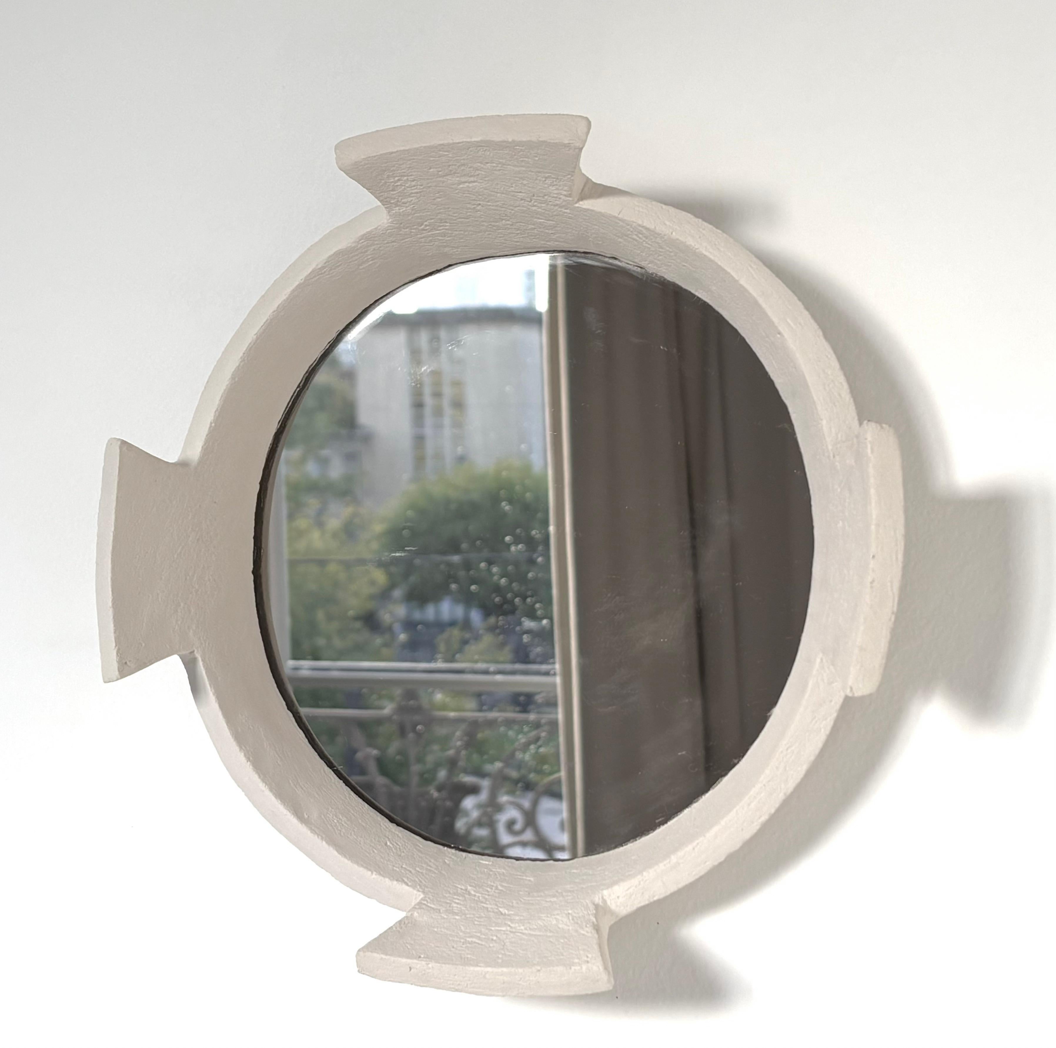 Espejo de cerámica hecho a mano Quadrifoglio de Renzo Maar en venta 3