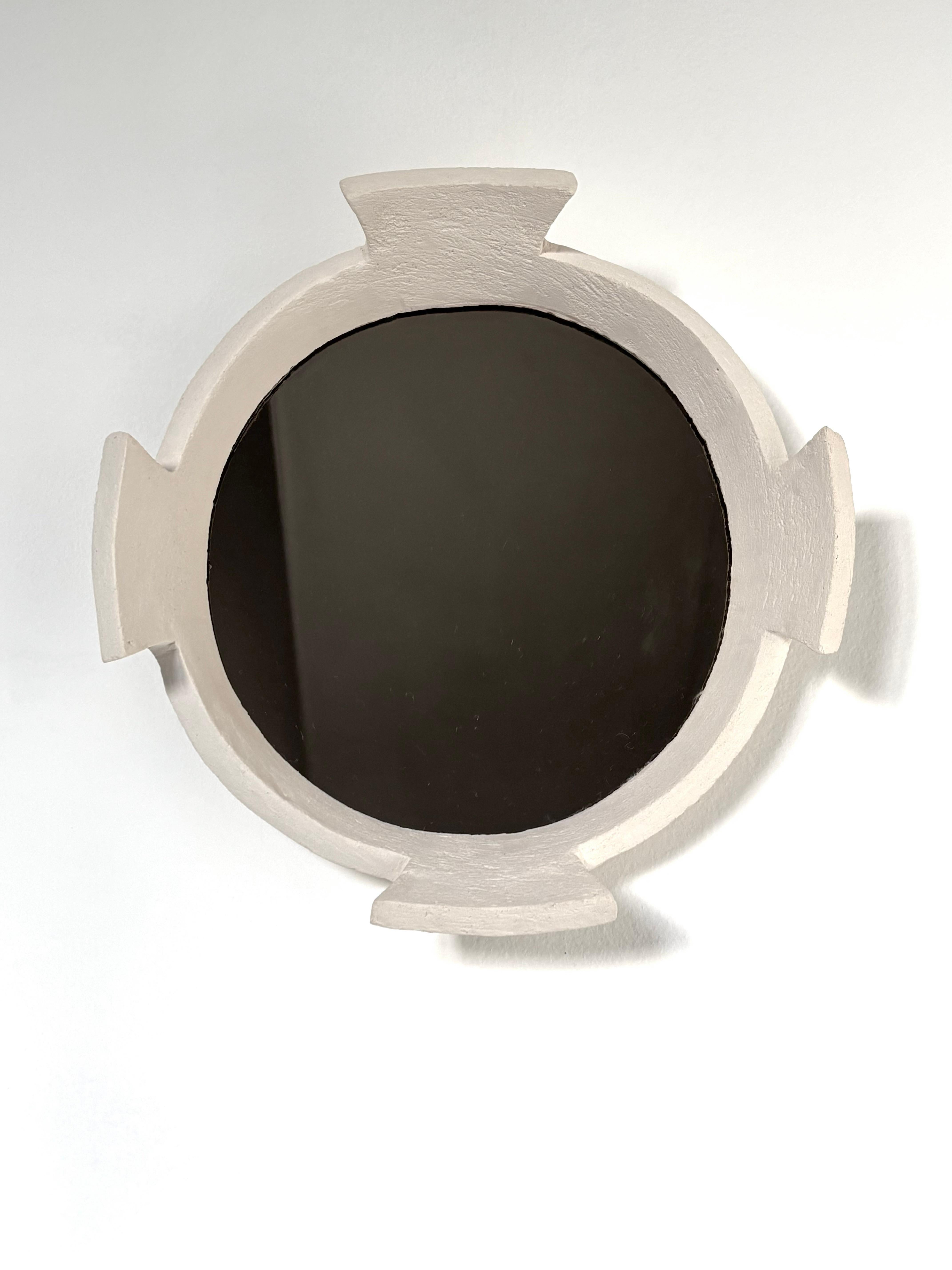 Espejo de cerámica hecho a mano Quadrifoglio de Renzo Maar Posmoderno en venta