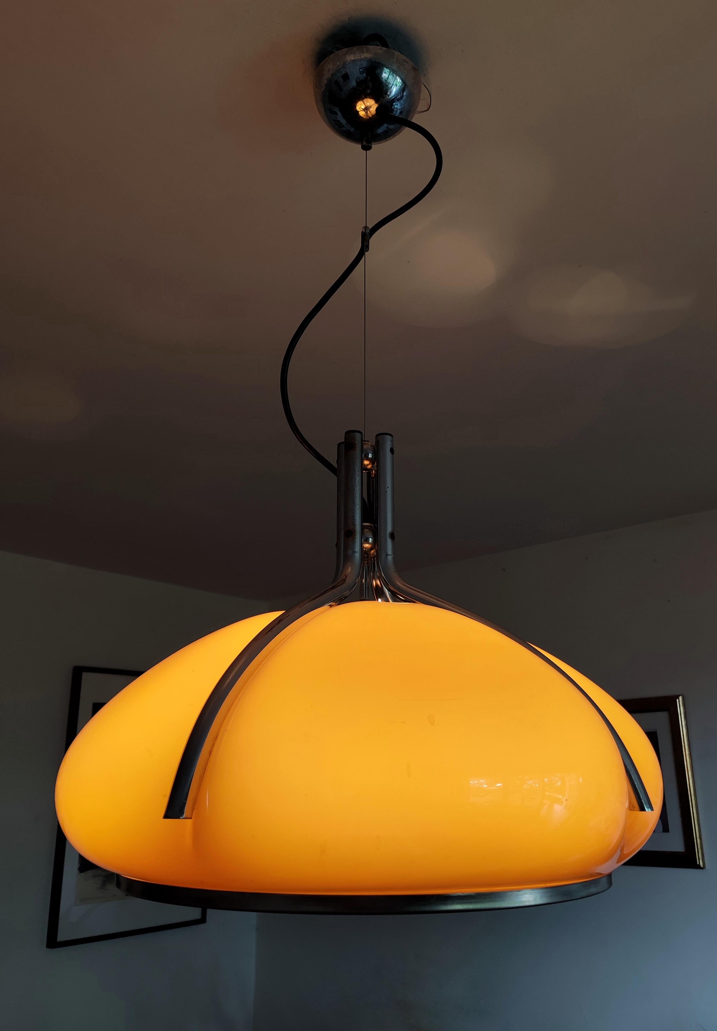 Lampe à suspension Quadrifoglio conçue par Gae Aulenti pour Guzzini, Yugoslavia, années 1960 en vente 1
