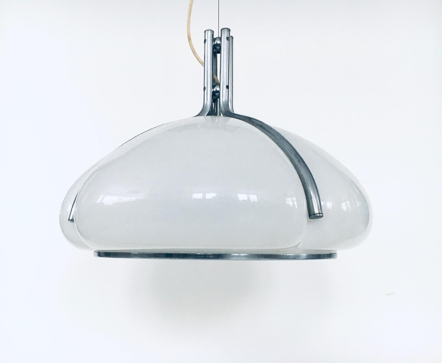 Mid-Century Modern Quadrifoglio Pendant Lamp by Gae Aulenti for Guzzini, Italy 1970's For Sale
