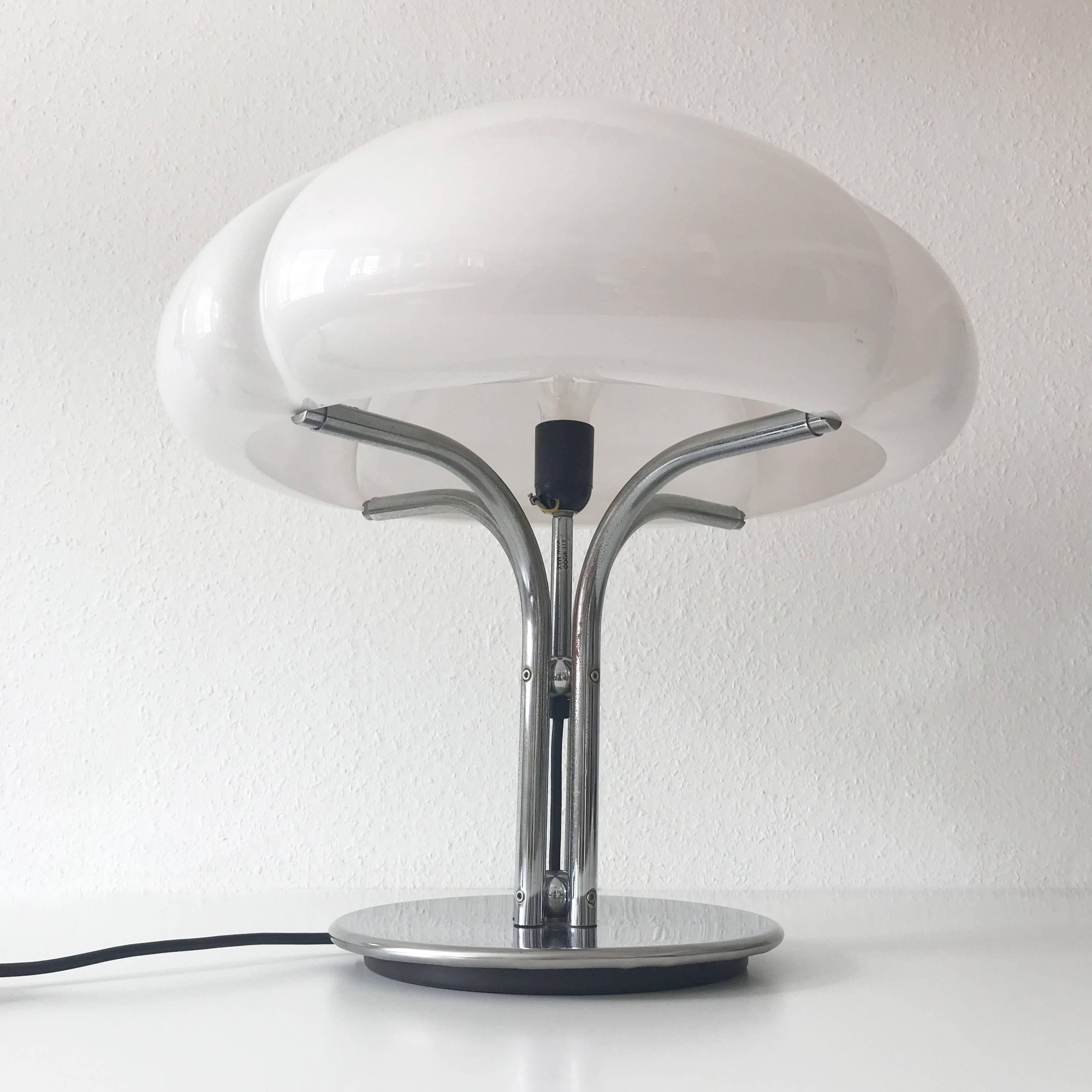 Plated Quadrifoglio Table Lamp by Gae Aulenti for Harvey Luce, 1968, Italy