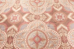 "Quadrifolia" Aubusson Abstract Beige Flatweave Carpet by Doris Leslie Blau