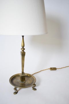 Quadripod lion paws bronze lamp, 1960s.