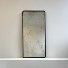 Quadris Antiqued Rectangular Mirror with Bronze Patina Mitred Frame