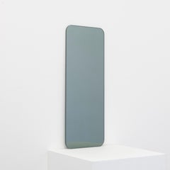 Quadris Minimalist Black Tinted Rectangular Frameless Mirror, Small