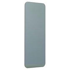 Quadris Minimalist Black Tinted Rectangular Frameless Mirror, Small (miroir rectangulaire teinté sans cadre)