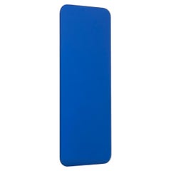 Quadris Blue Rectangular Frameless Minimalist Mirror, Large
