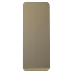 Quadris Bronze Rectangular Frameless Minimalist Customisable Mirror, Large