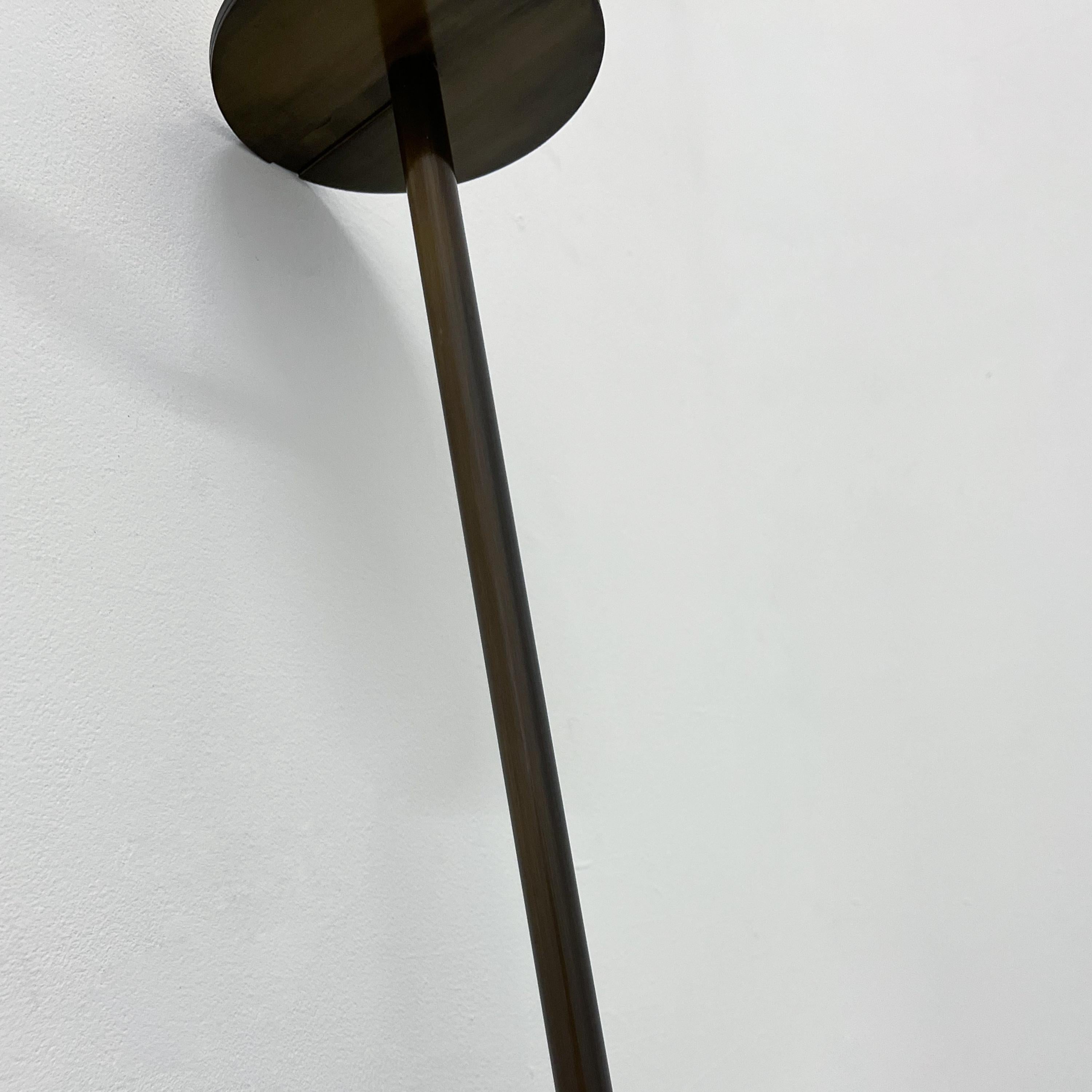 Laiton Miroir rectangulaire lumineux suspendu au plafond Quadris, cadre Patina bronze en vente