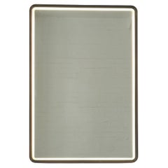 Quadris Miroir rectangulaire éclairé par l'avant avec cadre mitré en patine bronze
