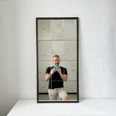 Quadris Rectangular Antiqued Mirror with Multiple Panels and Bronze Patina Frame