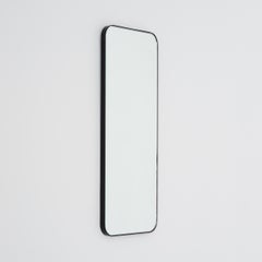 Quadris Rectangular Minimalist Mirror with a Black Frame, Small