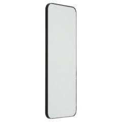 Quadris Rectangular Minimalist Mirror with a Black Frame, Small