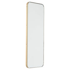 Espejo Rectangular Minimalista Quadris con Marco de Latón, Pequeño