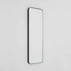 Quadris Rectangular Minimalist Mirror with a Patina Frame, Small