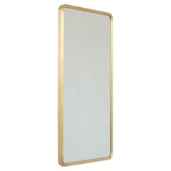 Quadris Rectangular Art Deco Mirror mit einem Vollfront-Messingrahmen, groß