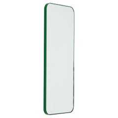 Specchio moderno rettangolare Quadris con cornice verde, piccolo