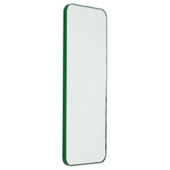 Espejo de pared moderno rectangular Quadris con marco verde, XL