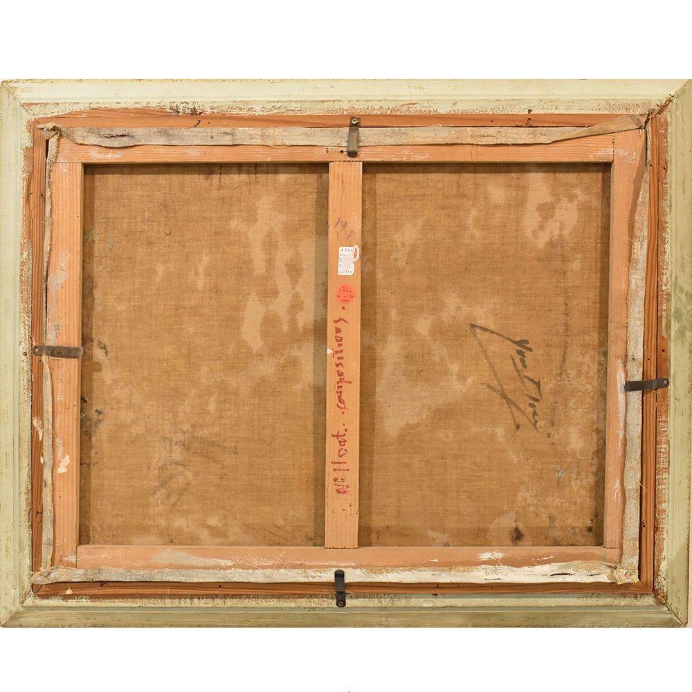 20th Century Quadro Antico Art Deco, Nudo Di Donna Stesa Di Schiena, Olio Su Tela, XX Secolo. in vendita