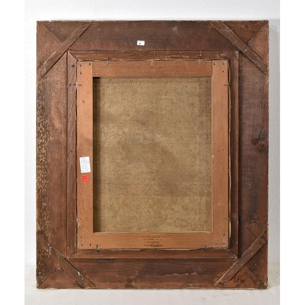 Quadro Antico, Fiori Di Rose Gialle, Art Deco, Olio Su Tela, Natura Morta, XX. 1