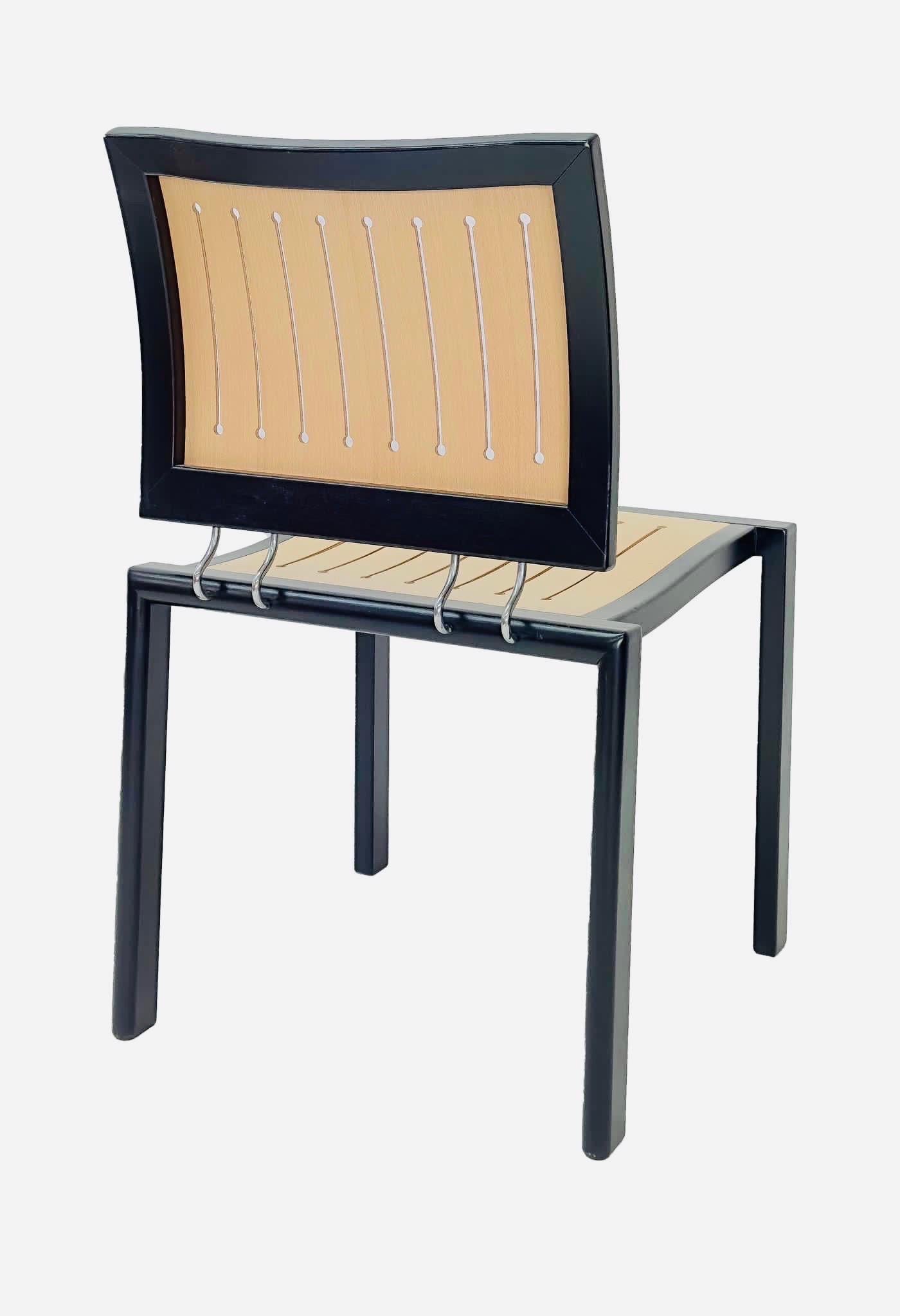 Mid-Century Modern Chaise Quadro de Bruno Rey & Charles Polin, ensemble de 4 pices en vente