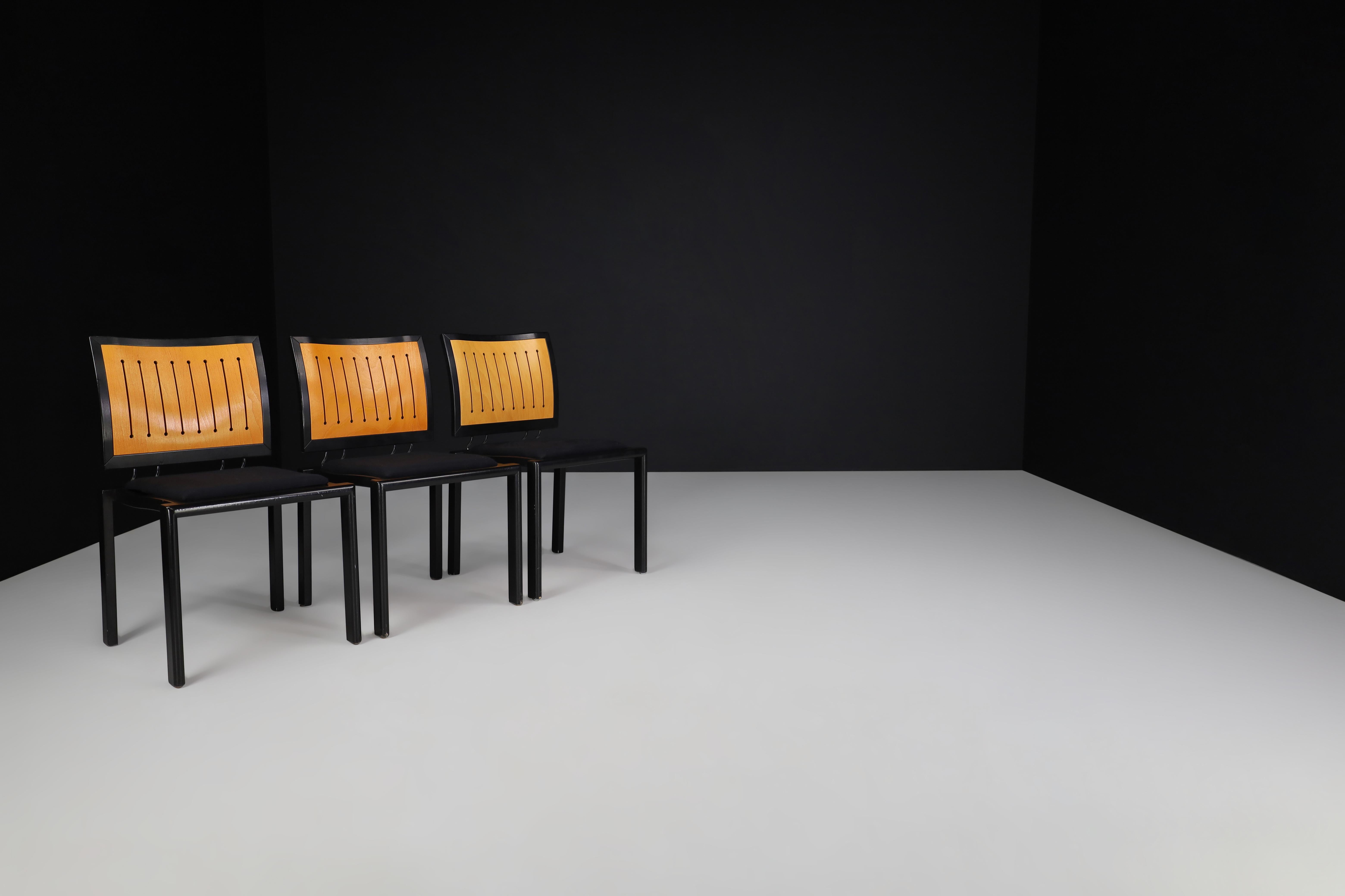 Quadro Chairs by Bruno Rey & Charles Polin for Dietiker, Switzerland, 1980s For Sale 4