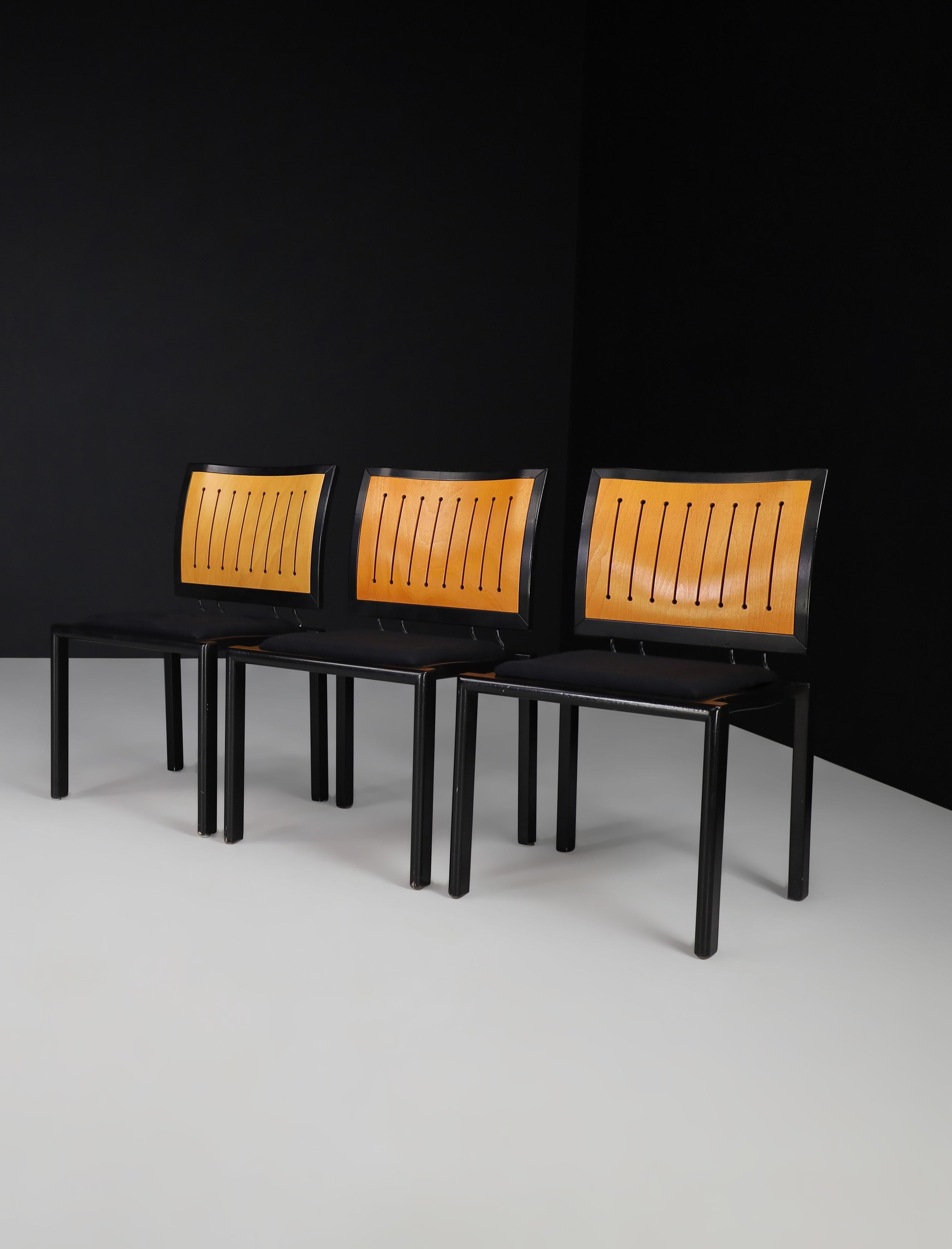 Quadro Chairs by Bruno Rey & Charles Polin for Dietiker, Switzerland, 1980s For Sale 5