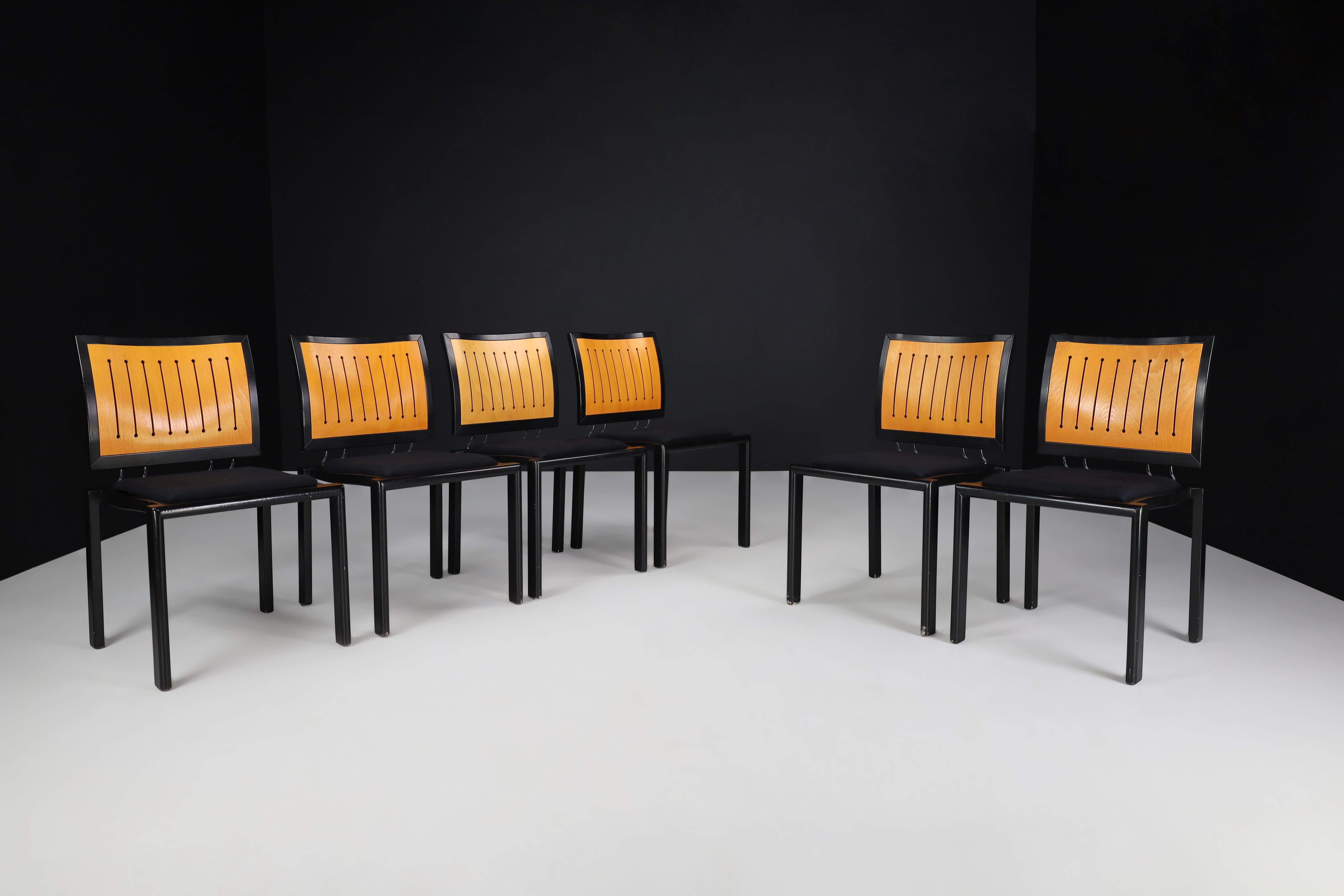Quadro-Stühle von Bruno Rey & Charles Polin für Dietiker, Schweiz, 1980er Jahre (Moderne der Mitte des Jahrhunderts) im Angebot