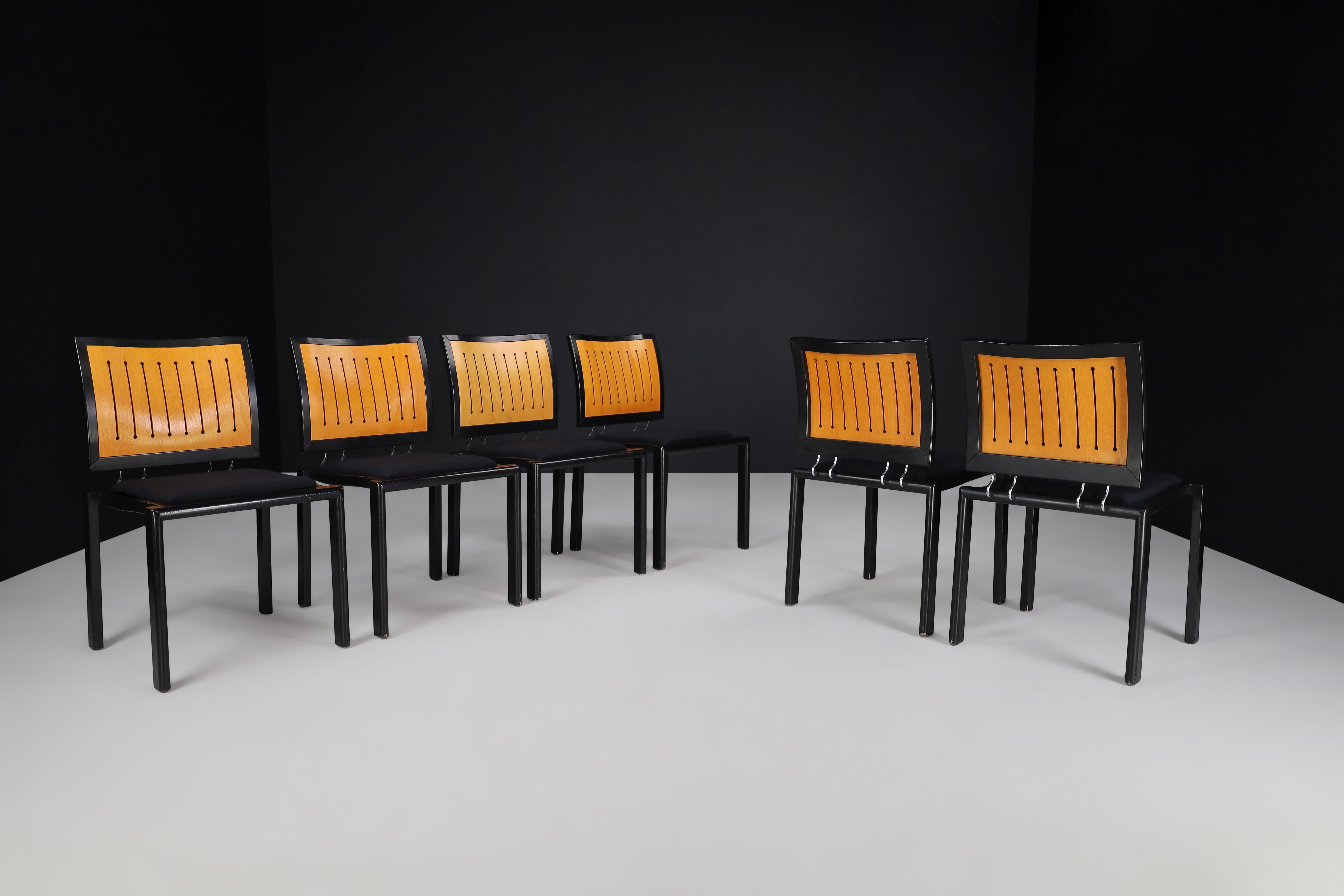 Mid-Century Modern Quadro Chairs by Bruno Rey & Charles Polin for Dietiker, Switzerland, 1980s For Sale
