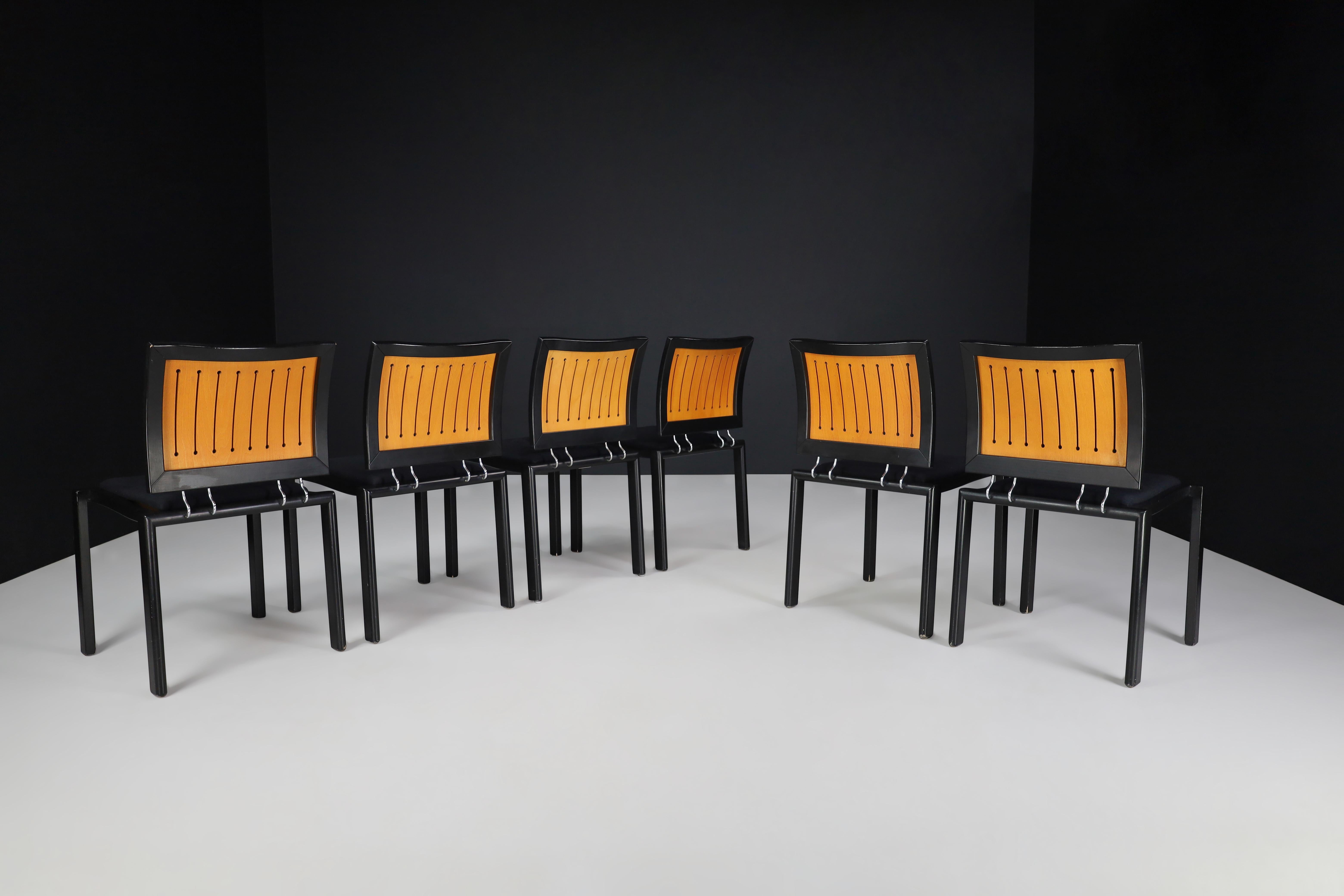 Mid-Century Modern Quadro Chairs by Bruno Rey & Charles Polin for Dietiker, Switzerland, 1980s For Sale