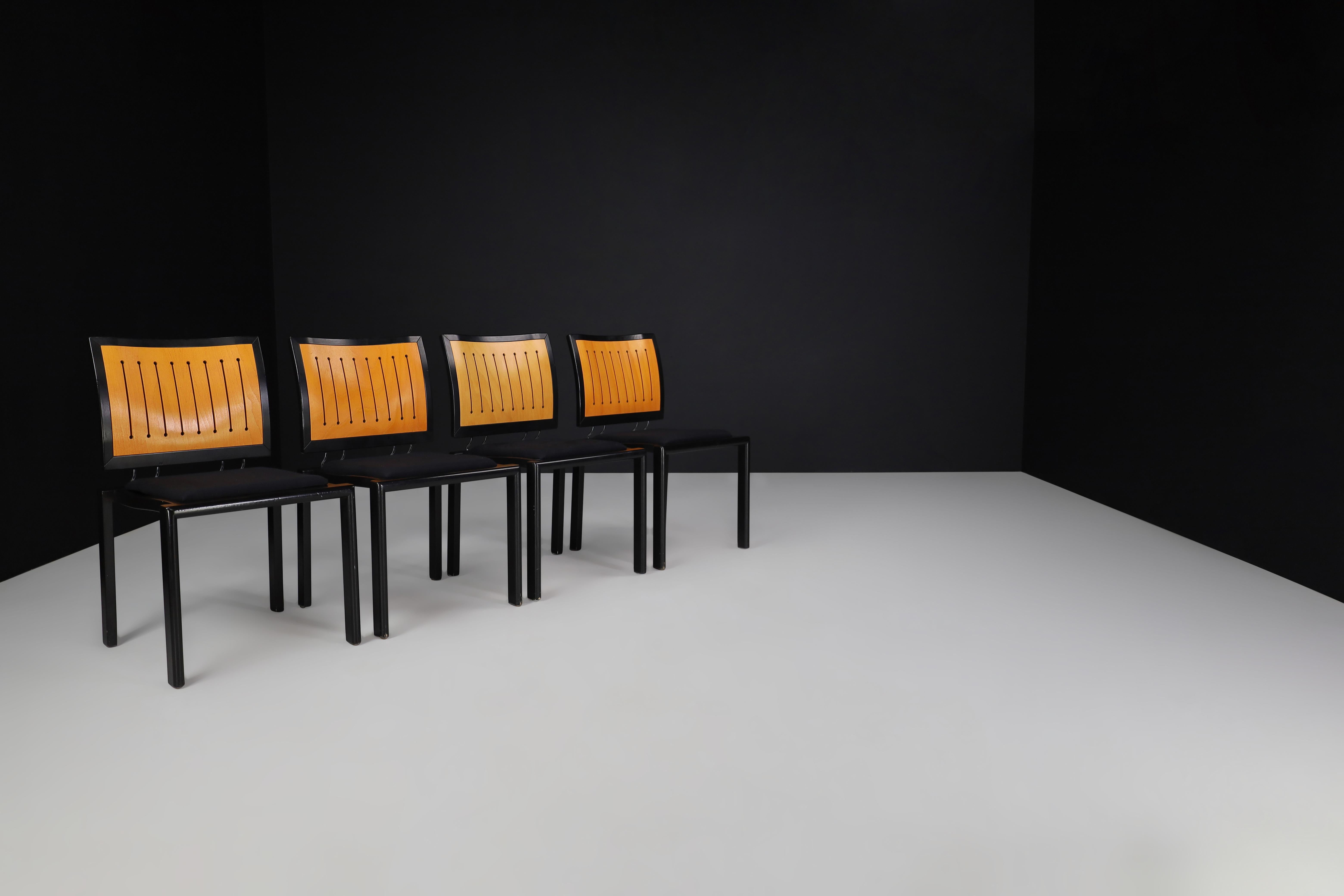 Late 20th Century Quadro Chairs by Bruno Rey & Charles Polin for Dietiker, Switzerland, 1980s For Sale